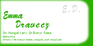 emma dravecz business card